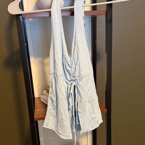 See You Monday Light Blue Tank Top